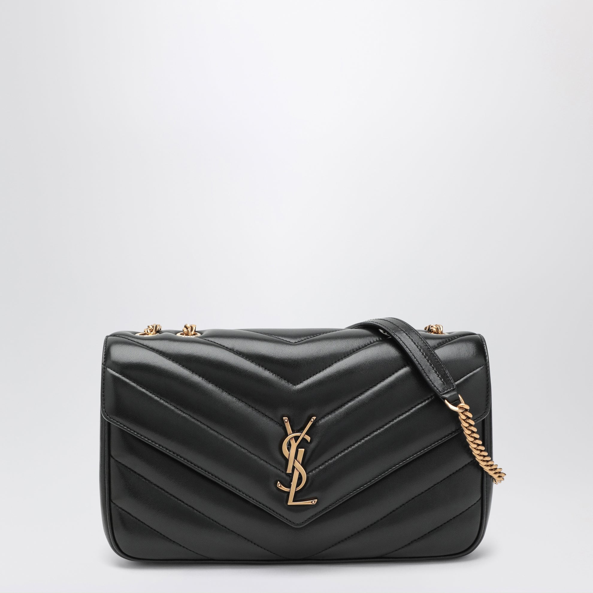 Borsa LouLou media nera in pelle