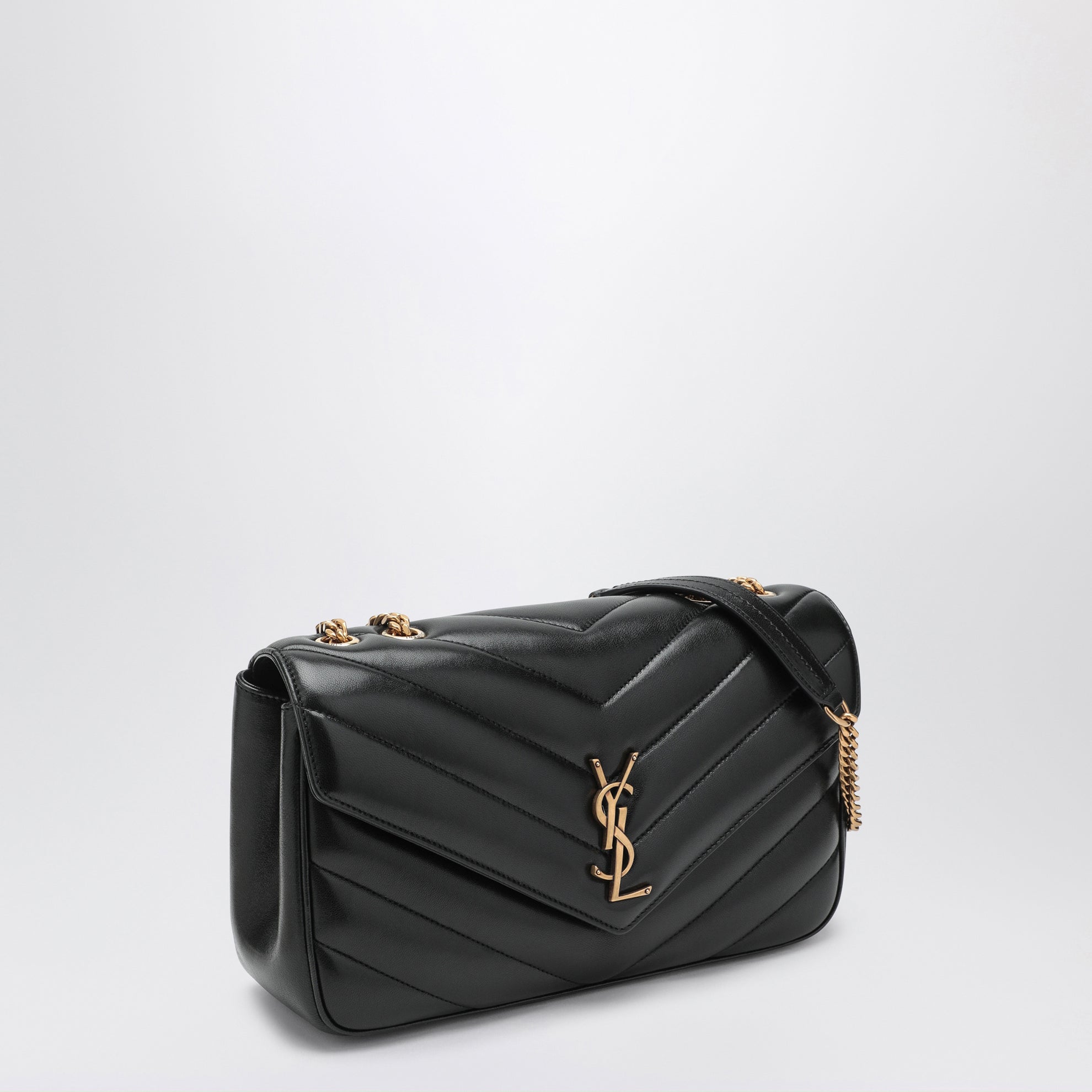 Borsa LouLou media nera in pelle