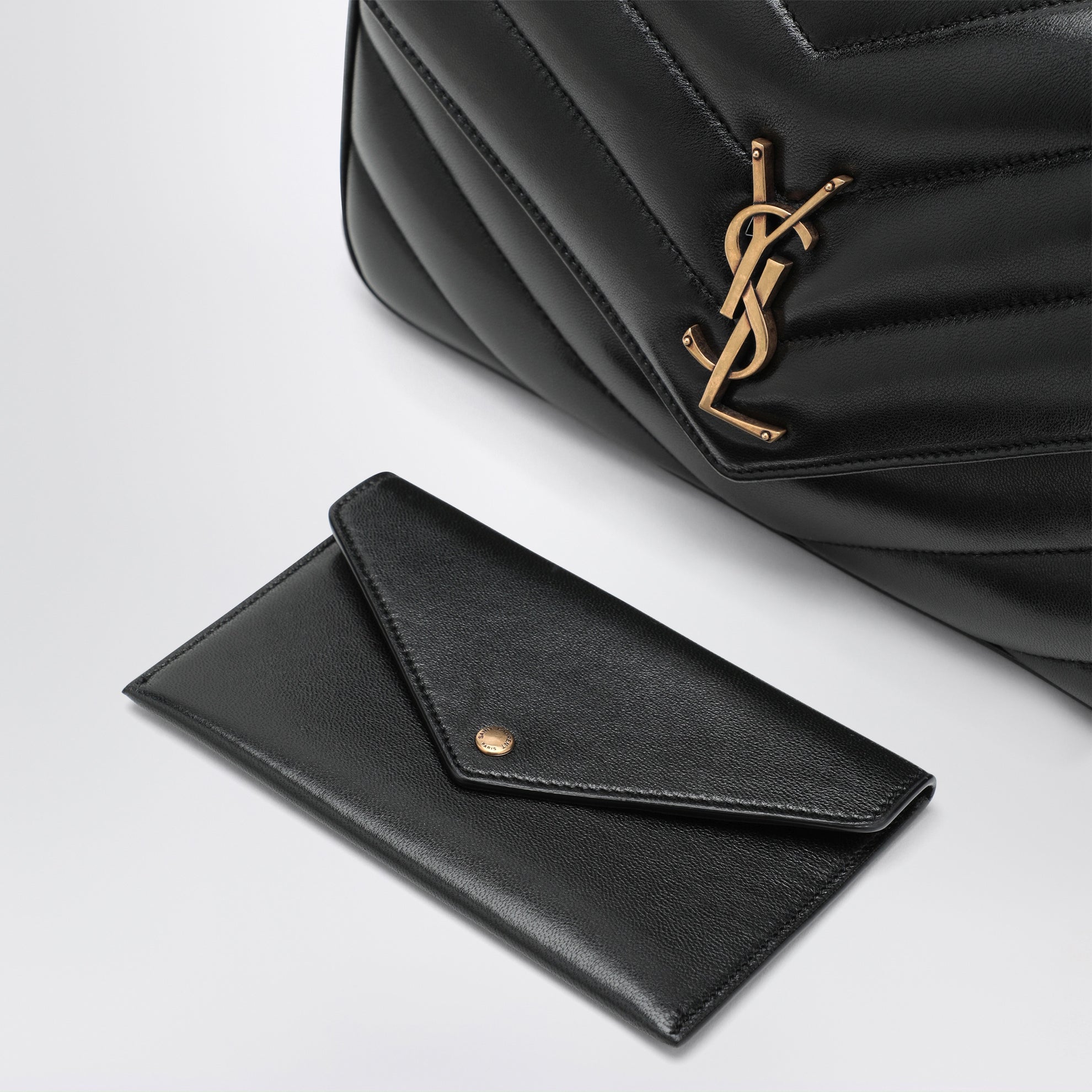 Borsa LouLou media nera in pelle