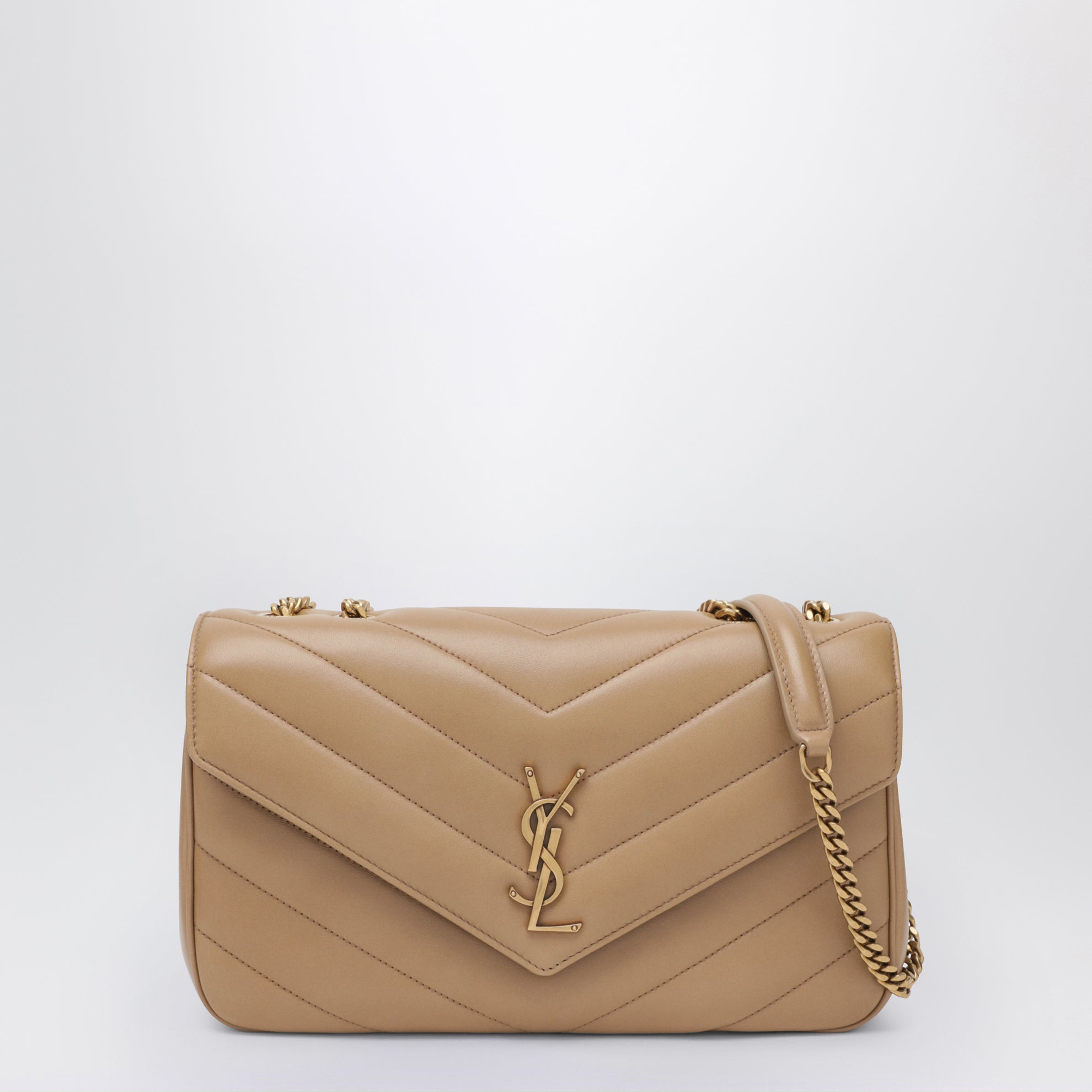 Borsa LouLou media marrone chiara in pelle