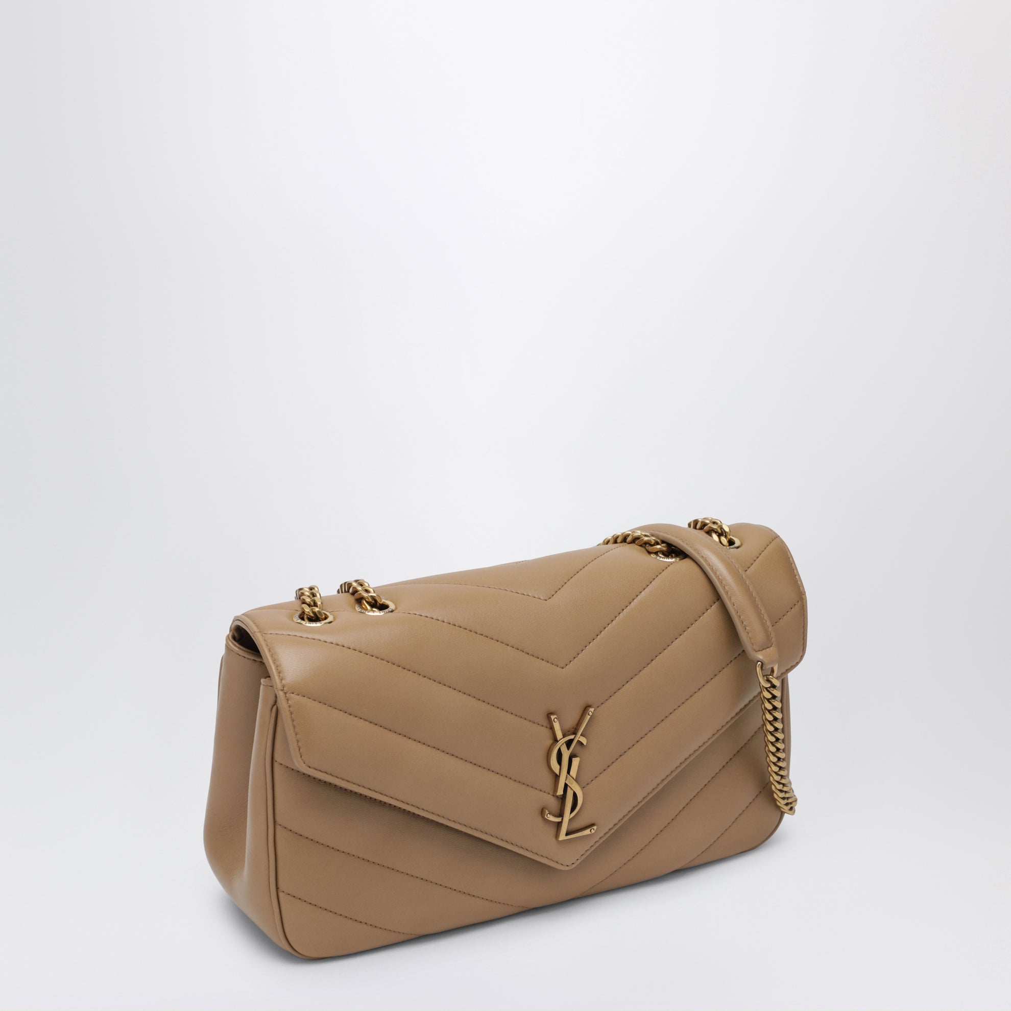 Borsa LouLou media marrone chiara in pelle