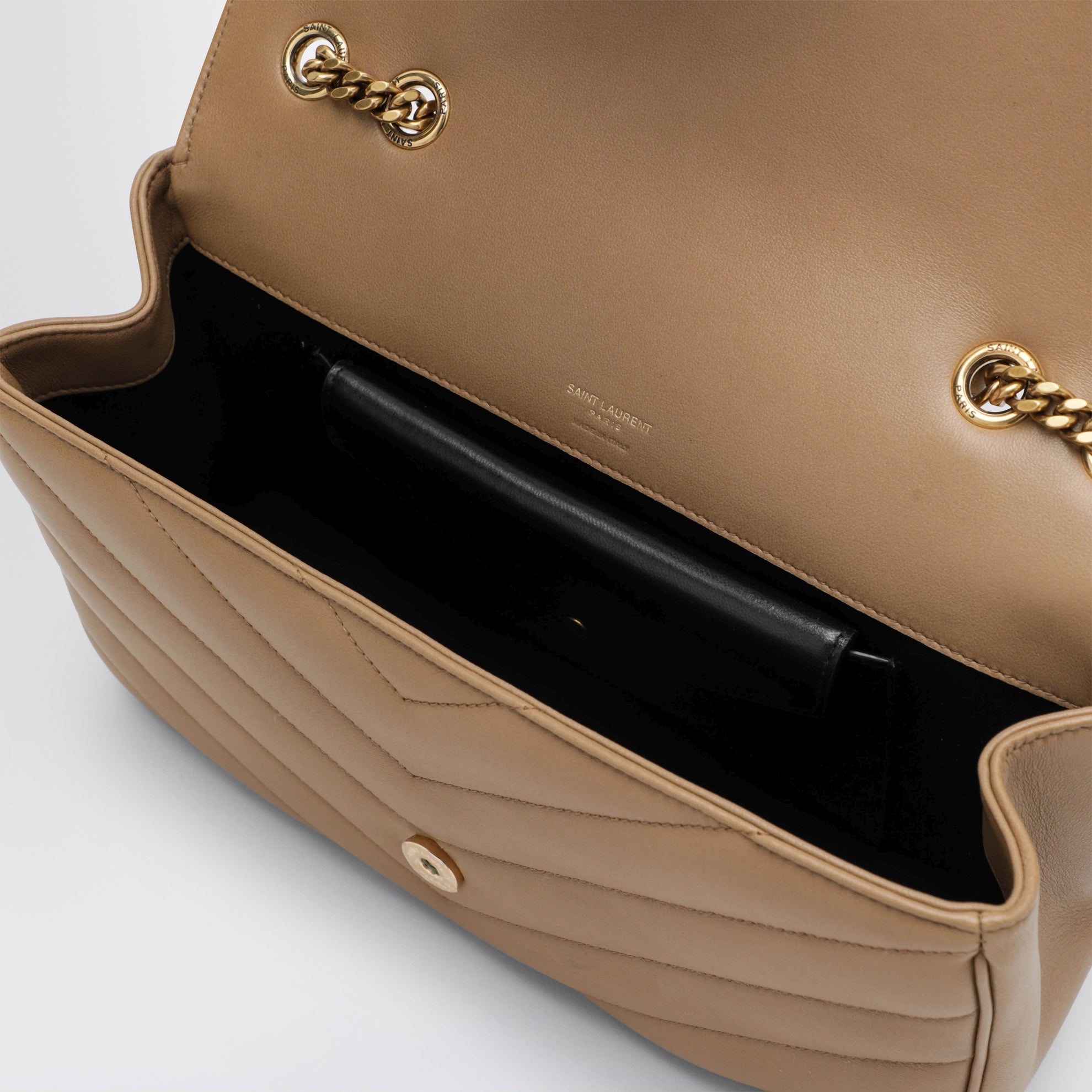 Borsa LouLou media marrone chiara in pelle