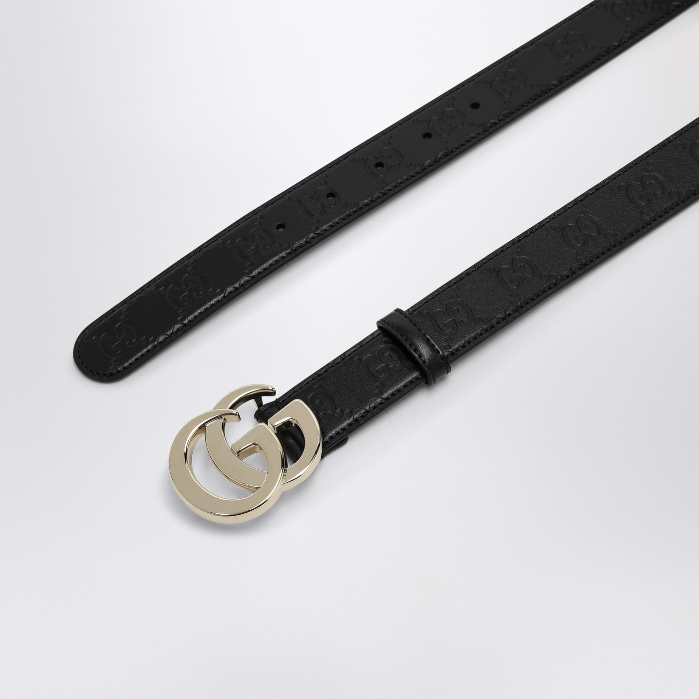 GG Milano black leather belt