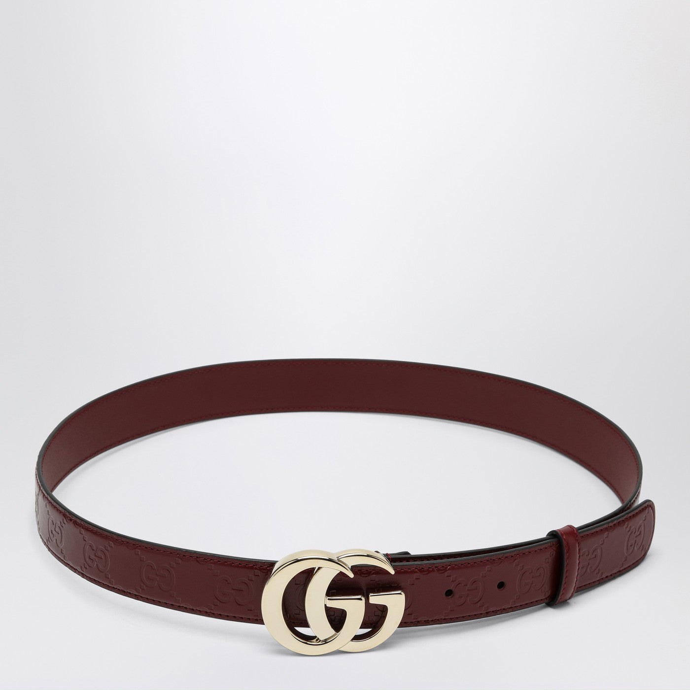 Cintura GG Milano Rosso Ancora in pelle