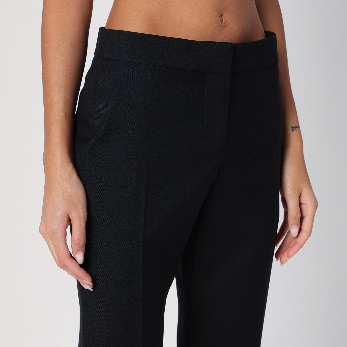 Pantalone sartoriale nero in lana