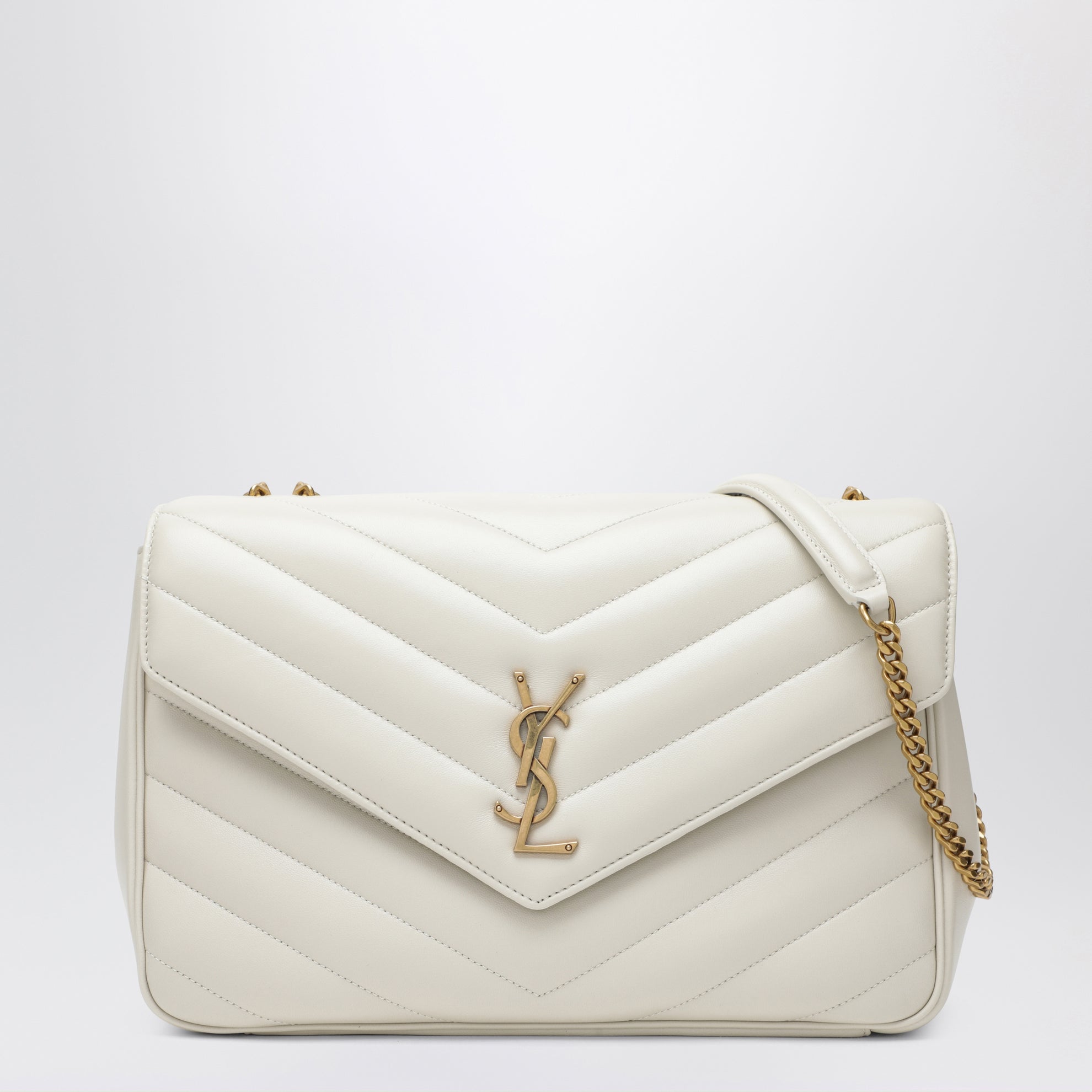 LouLou Large cream leather bag