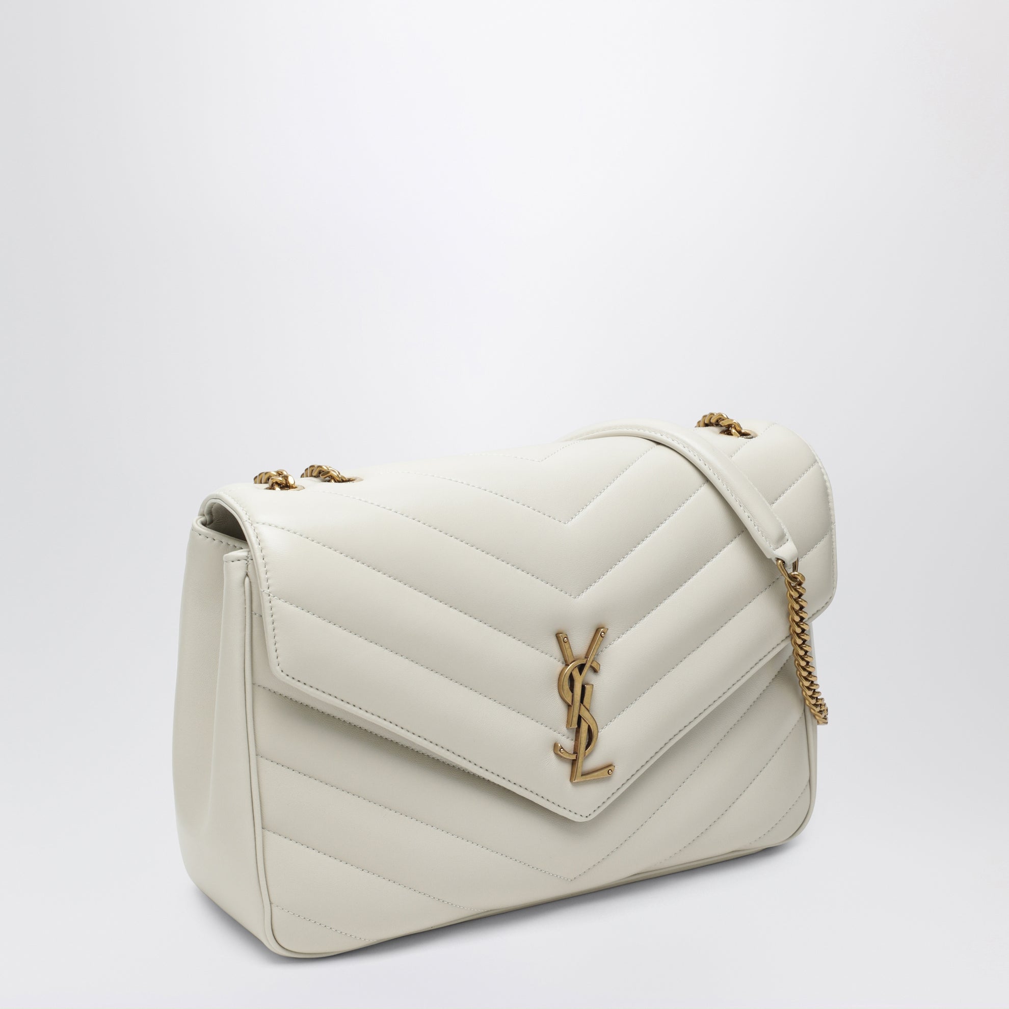 LouLou Large cream leather bag