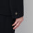 Black double-breasted wool suit
