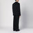 Black double-breasted wool suit