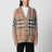 Beige Check cardigan in wool blend