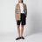 Beige Check cardigan in wool blend