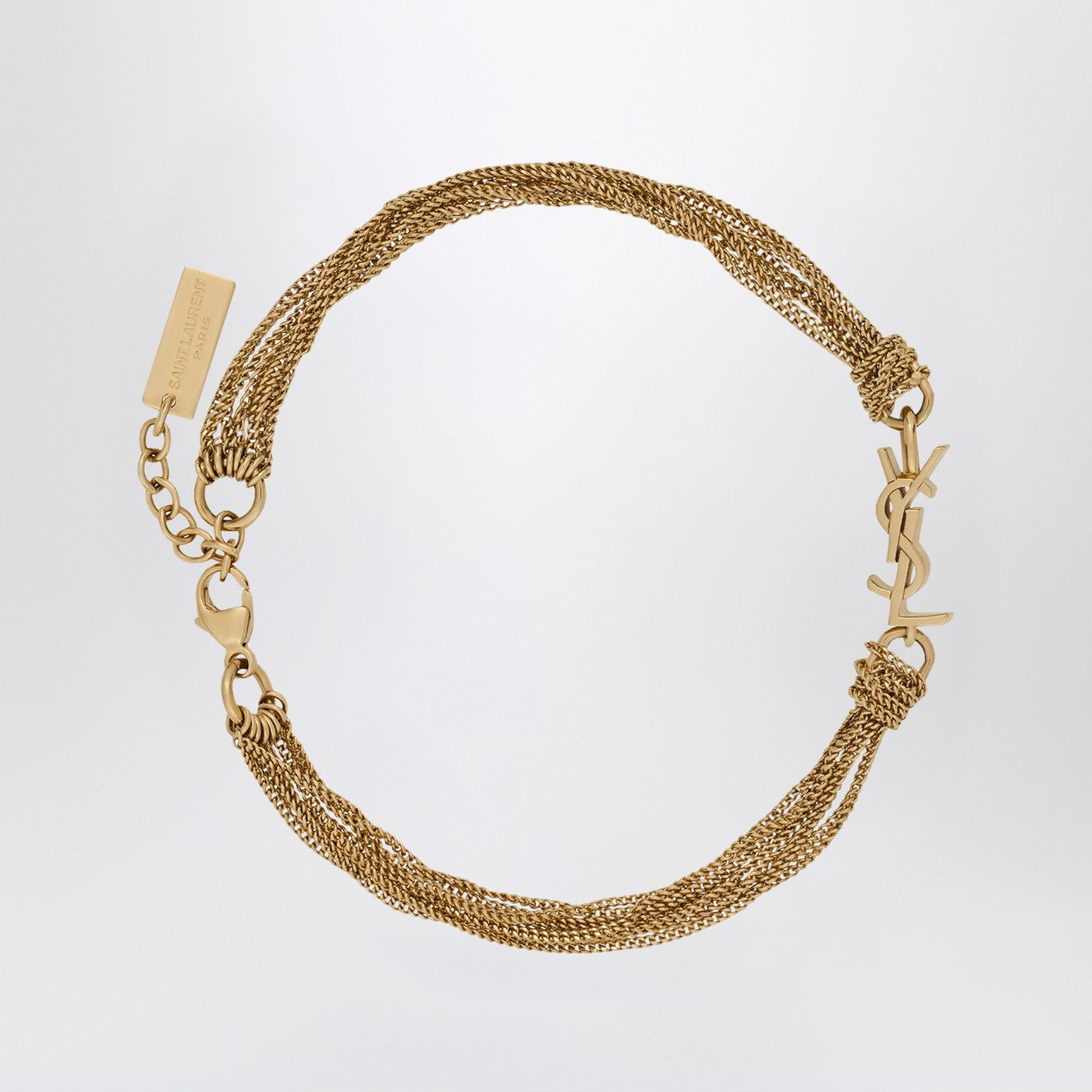 Saint Laurent Metal bracelet with Cassandre tassel | TheDoubleF