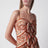 Abito midi Aster con dettaglio foulard in seta