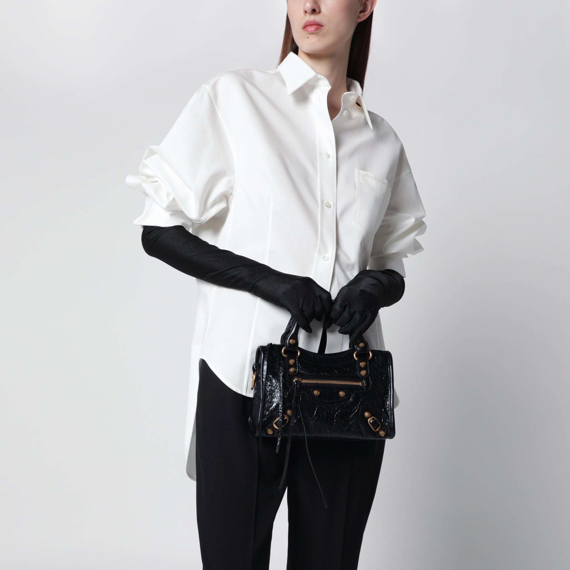 Le City mini bag in black lambskin