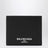 Black grained leather card holder with logo
