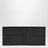 Black grained leather card holder with logo