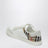 White and Check leather sneakers