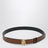 Ceinture TB réversible en cuir de veau noire et fauve