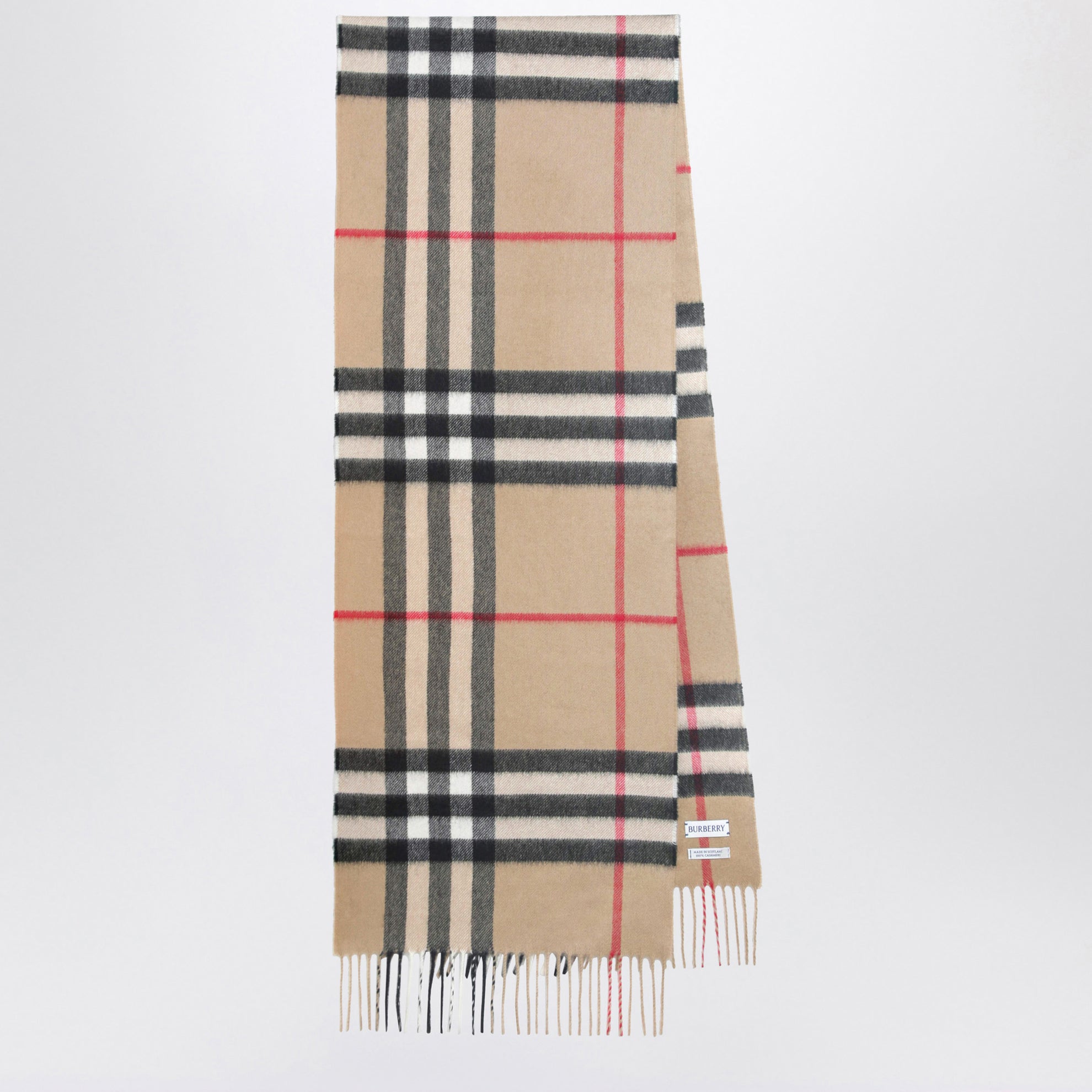 Sciarpa in cashmere con motivo Check