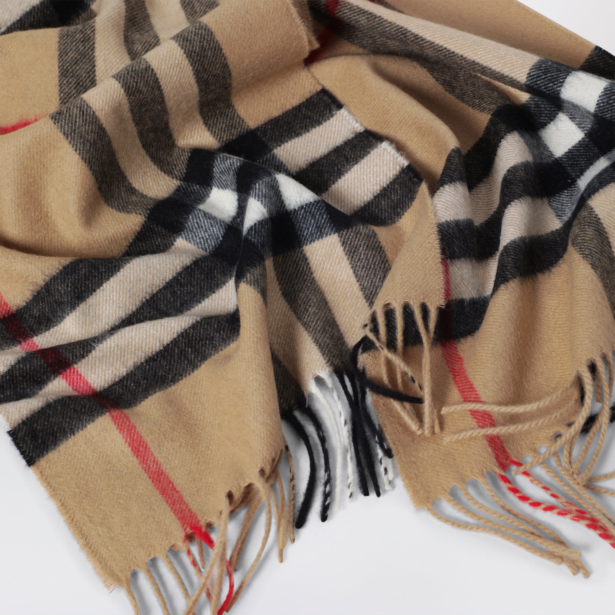 Cashmere scarf with Check motif