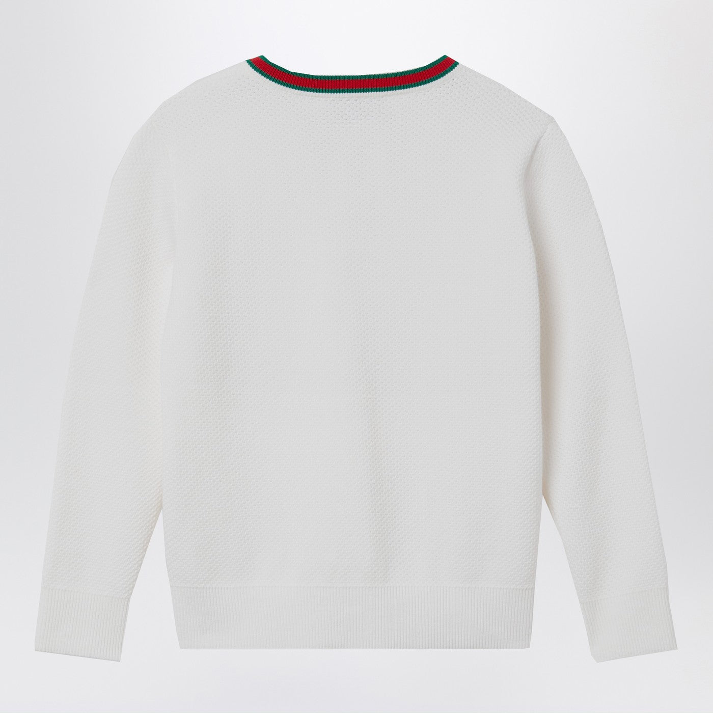 Maglione bianco con nastro Web