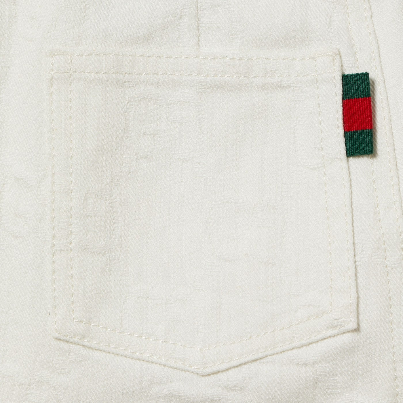 White denim GG jacquard skirt
