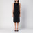 Schwarzes Kleid aus Viskose-Sablé mit Trensenspange