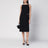 Schwarzes Kleid aus Viskose-Sablé mit Trensenspange