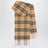 Beige cashmere check scarf