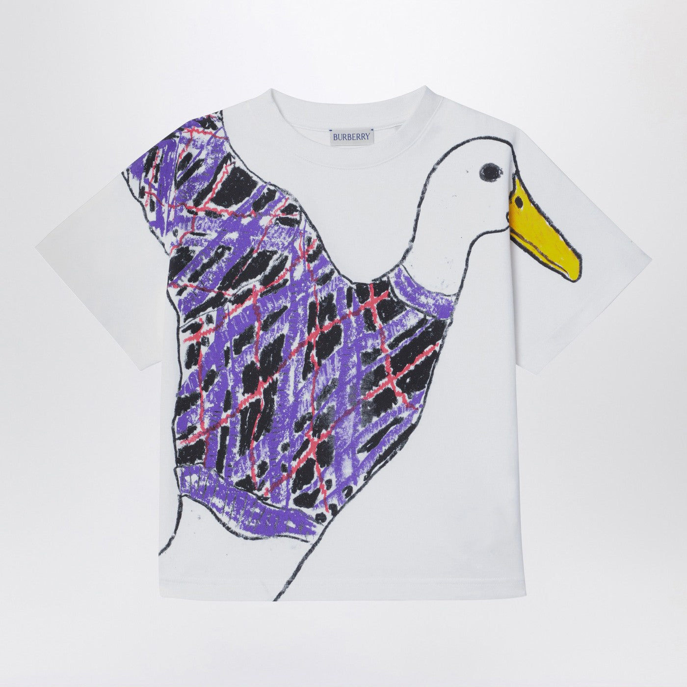 White cotton T-shirt with print