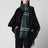 Sciarpa Check in cashmere verde felce scuro