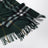 Sciarpa Check in cashmere verde felce scuro