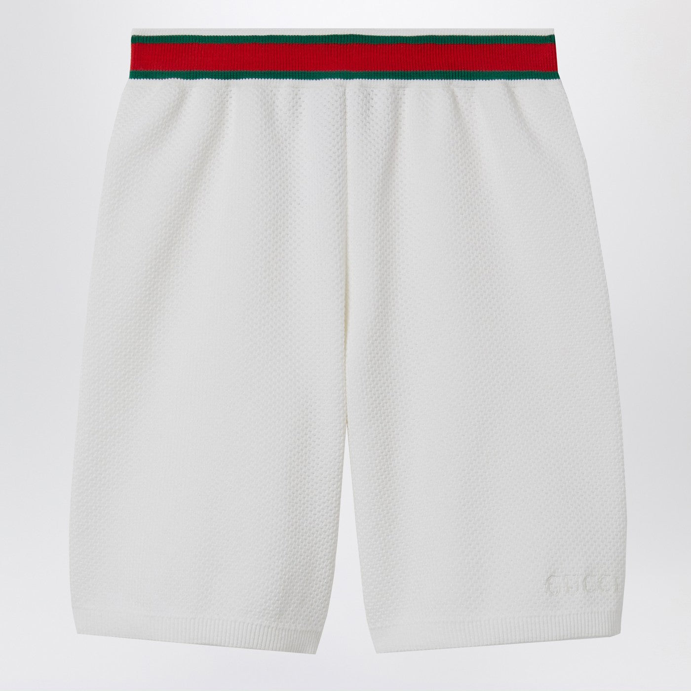 White Shorts with Web ribbon