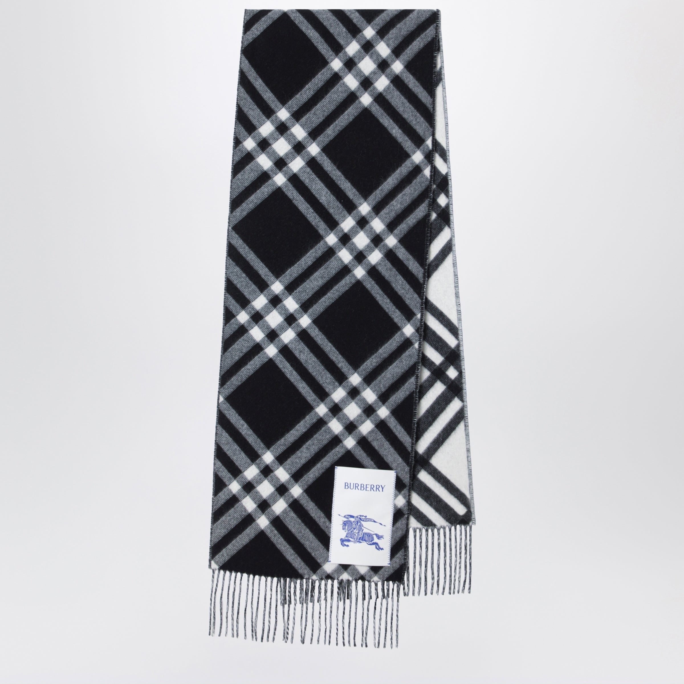 Burberry Black Check cashmere scarf | TheDoubleF