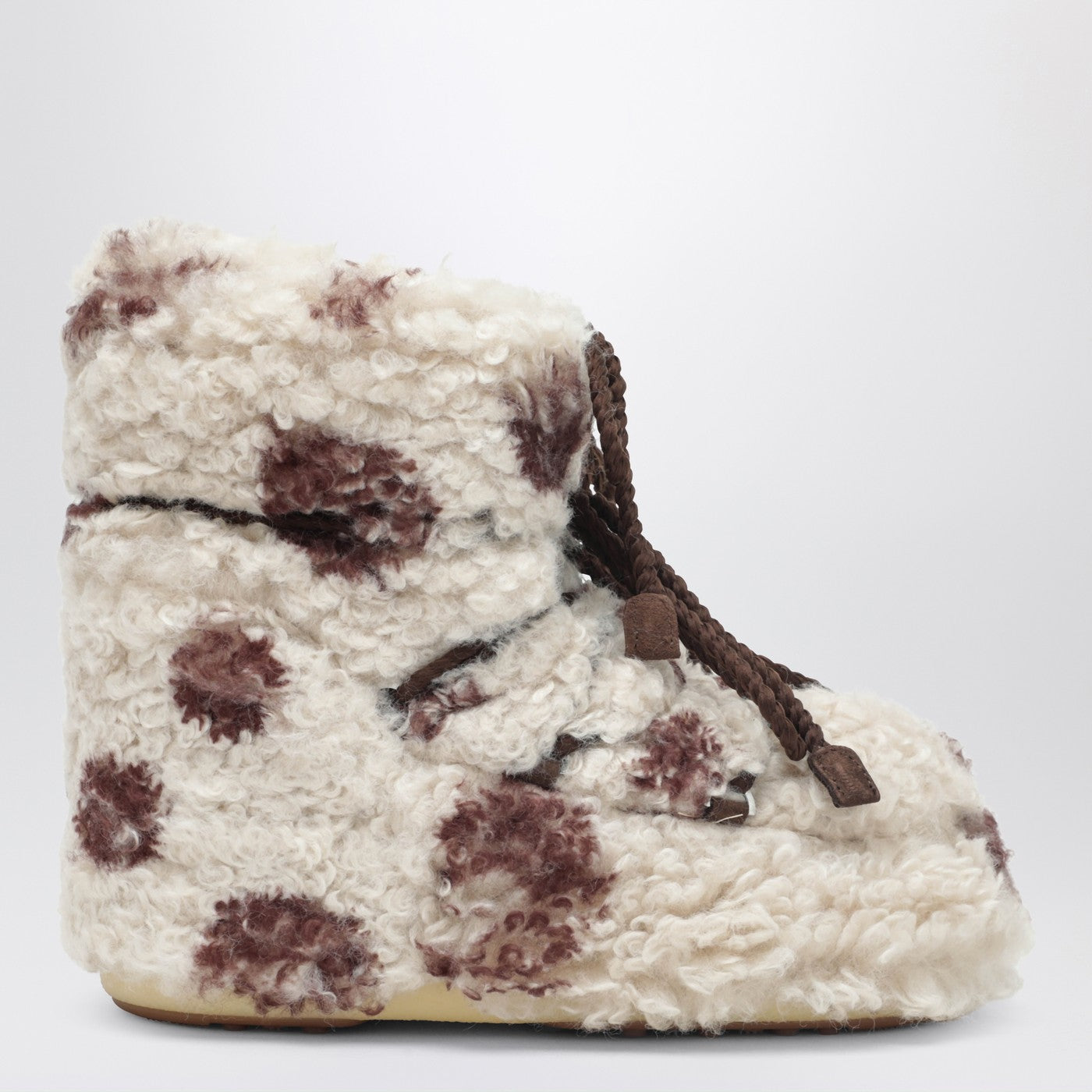 Icon Low curly boot with cow print