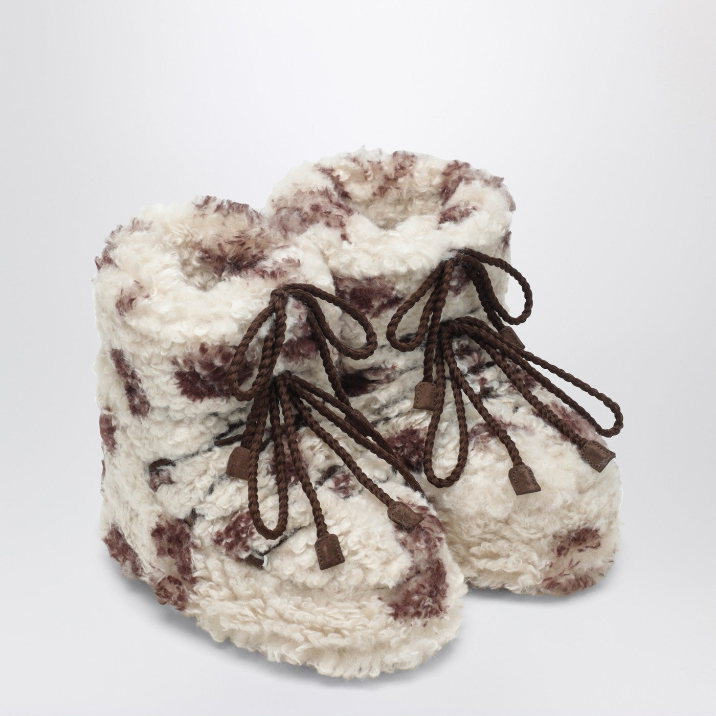 Icon Low curly boot with cow print