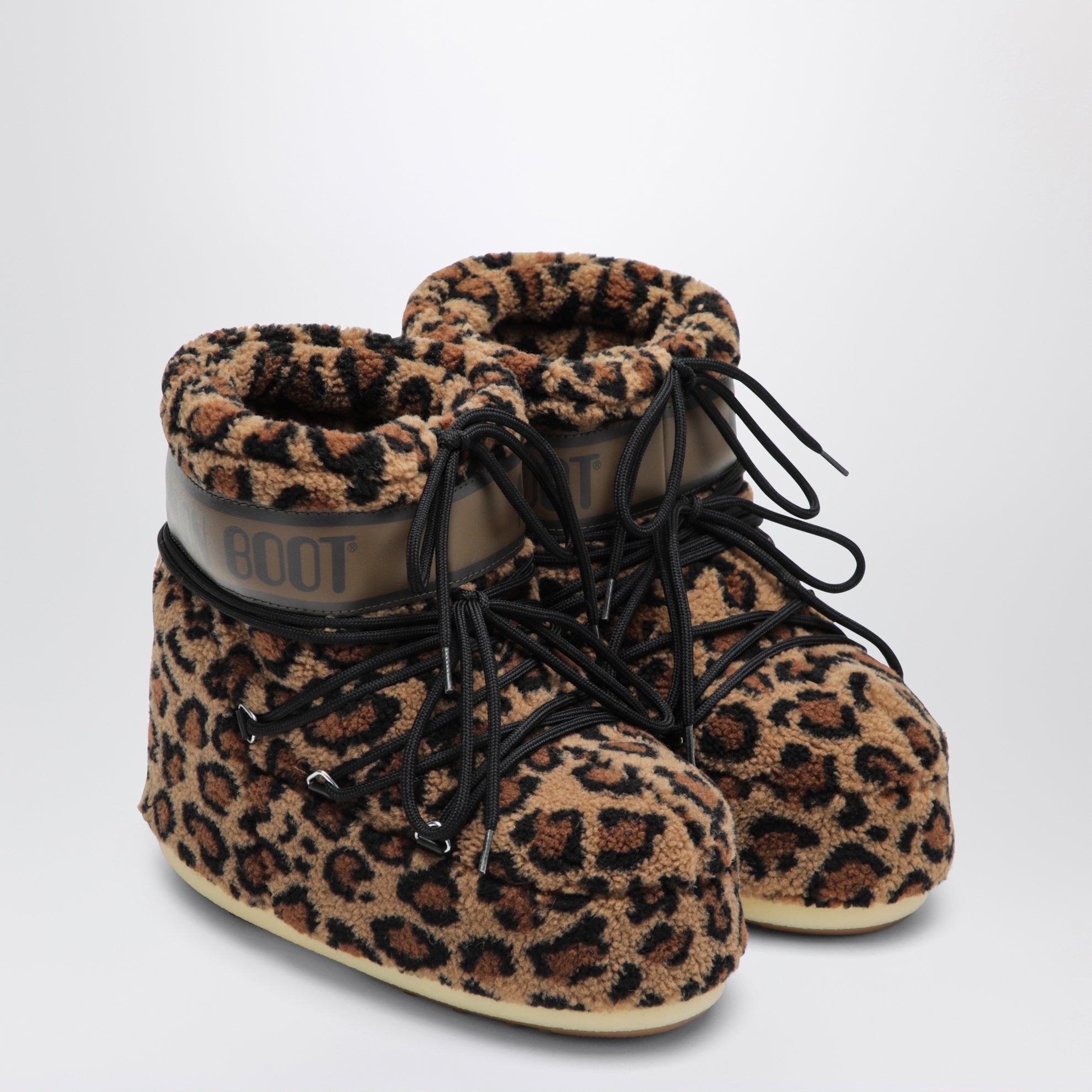 Icon Low Fleece Leopard boots