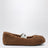 Cognac shearling ballerina