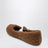 Cognac shearling ballerina