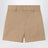 Beige cotton blend shorts