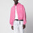 Faded pink cropped hooded sweatshirt with vintage effect