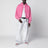 Faded pink cropped hooded sweatshirt with vintage effect