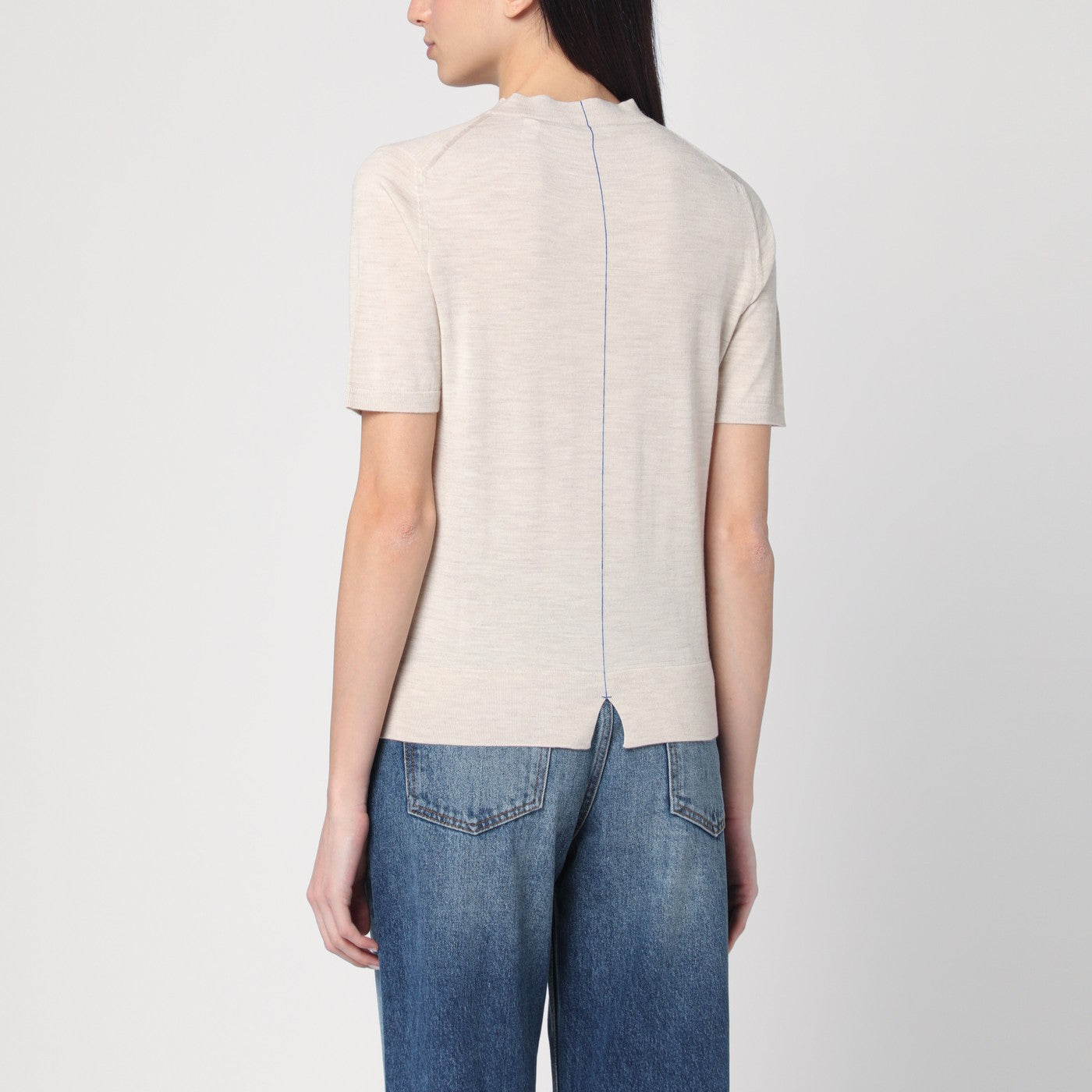 Pull beige en laine