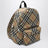 Small beige Check pattern backpack