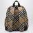 Small beige Check pattern backpack