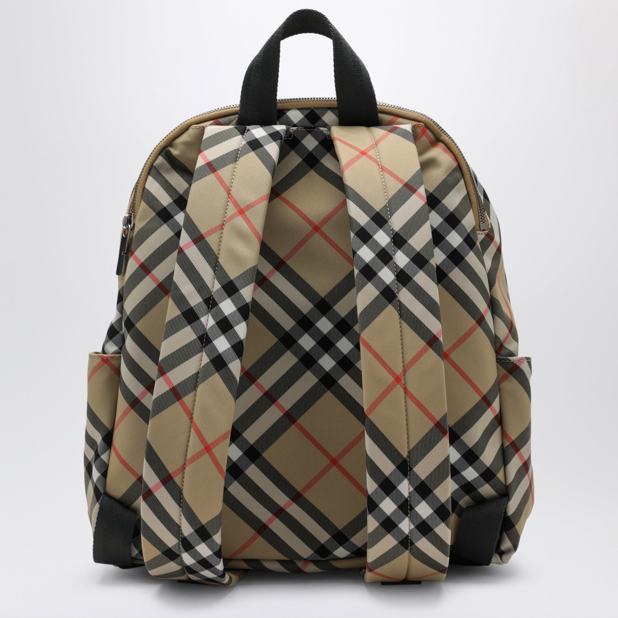 Small beige Check pattern backpack