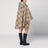 Poncho con cappuccio motivo Check