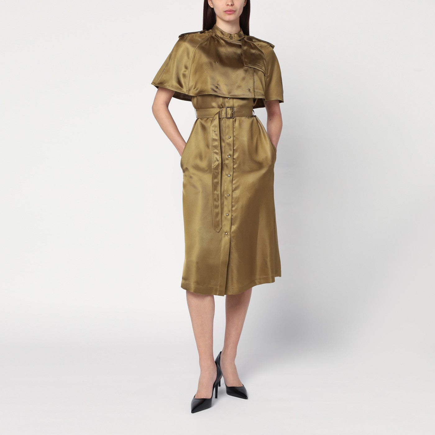 Robe trench en sergé de viscose