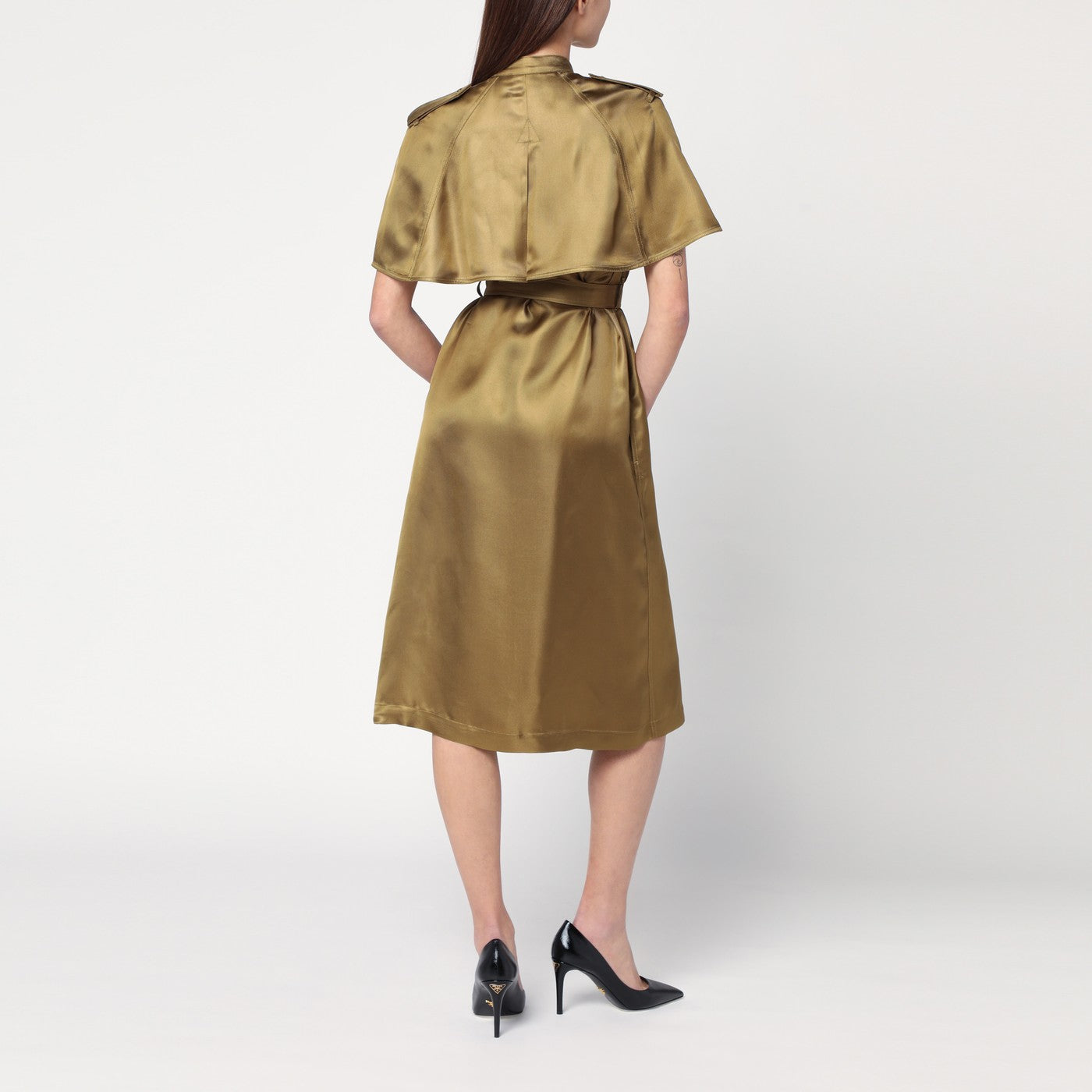Robe trench en sergé de viscose