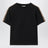 T-shirt nera con dettaglio motivo Check